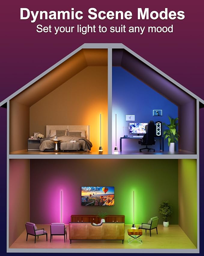 Kidswise Smart RGB LED Corner Floor Lamp